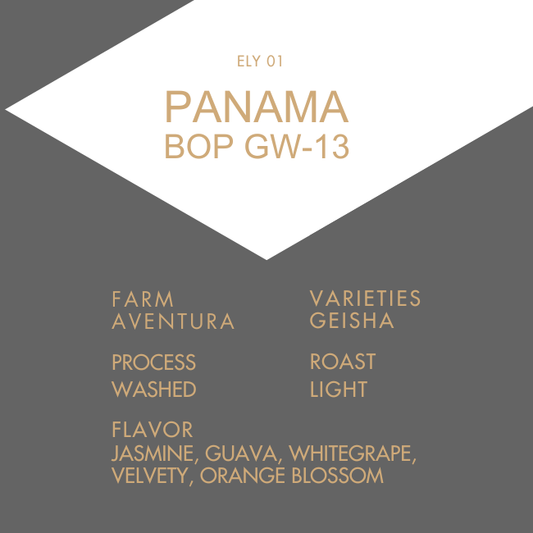 Best of Panama GW-13 Aventura Coffee Estate Geisha Washed 50g